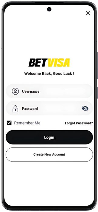 Screenshot Betvisa Account login