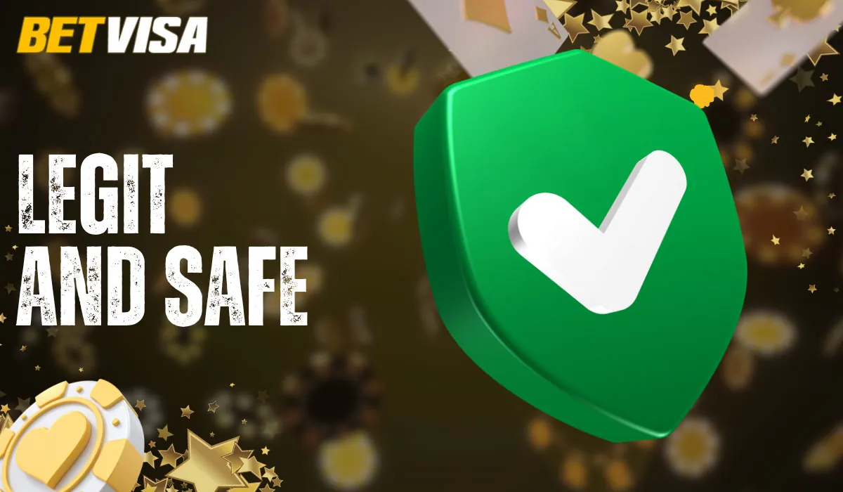 The BetVisa website is a legal and secure casino