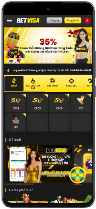 Betvisa Ảnh chụp màn hình trang web