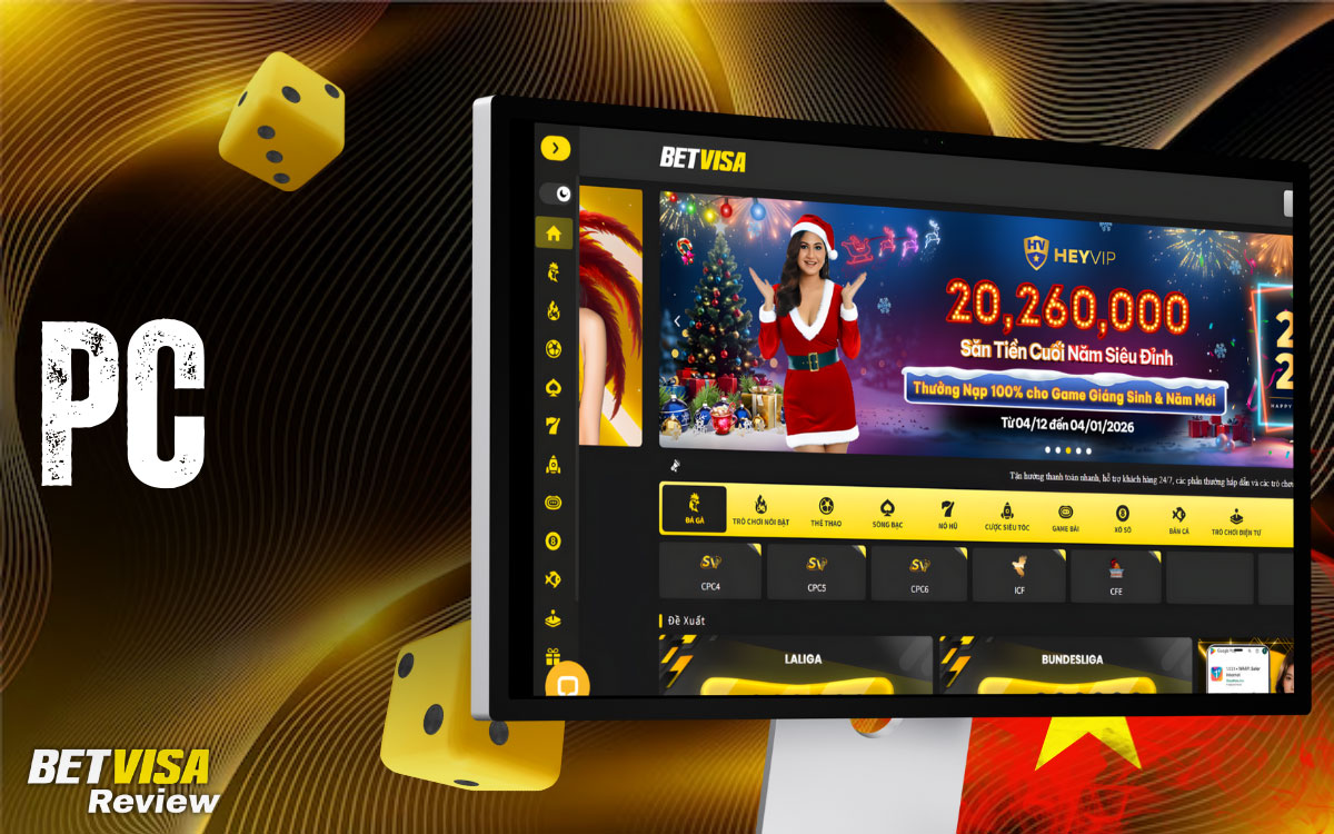 BetVisa dành cho PC không